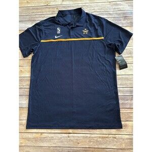 NWT SALT LAKE CITY STARS Nike NBA G LEAGUE Dri-Fit Polo Men Blue Jazz Large